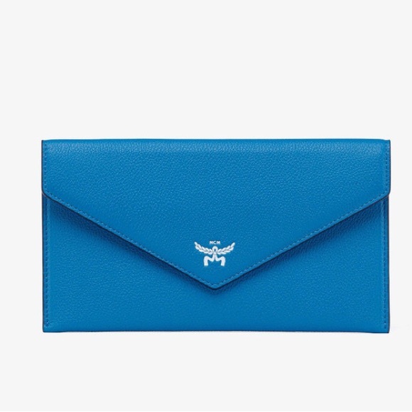 MCM Handbags - MCM Blue Himmel Continental Envelope Clutch